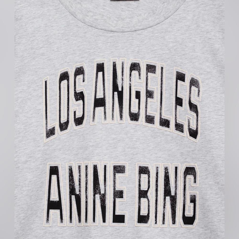 Anine Bing Johnny Cropped Tee - Picture 4 of 12